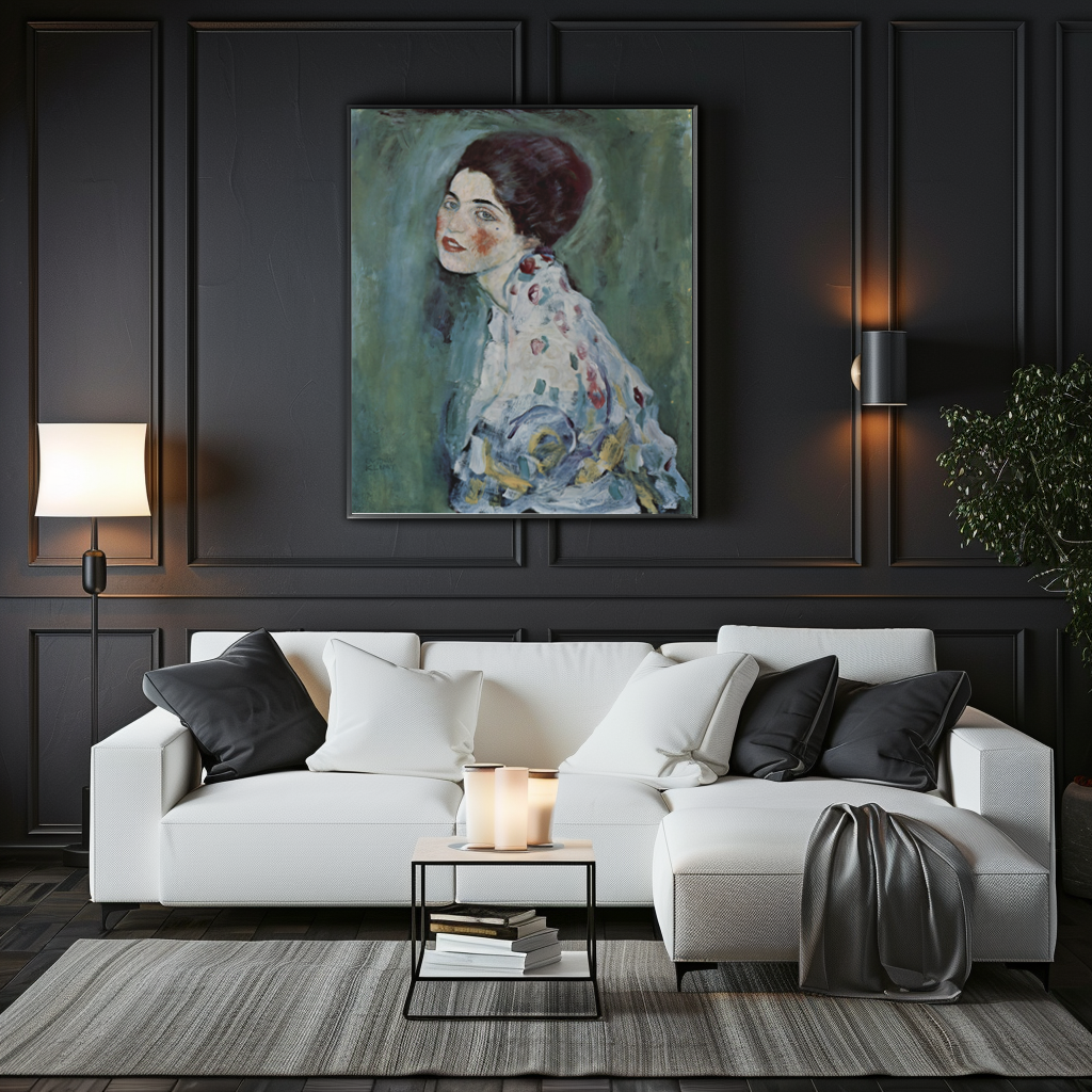 Portrait of a Lady - Gustav Klimt - Premium Canvas 430g (gallery quality)