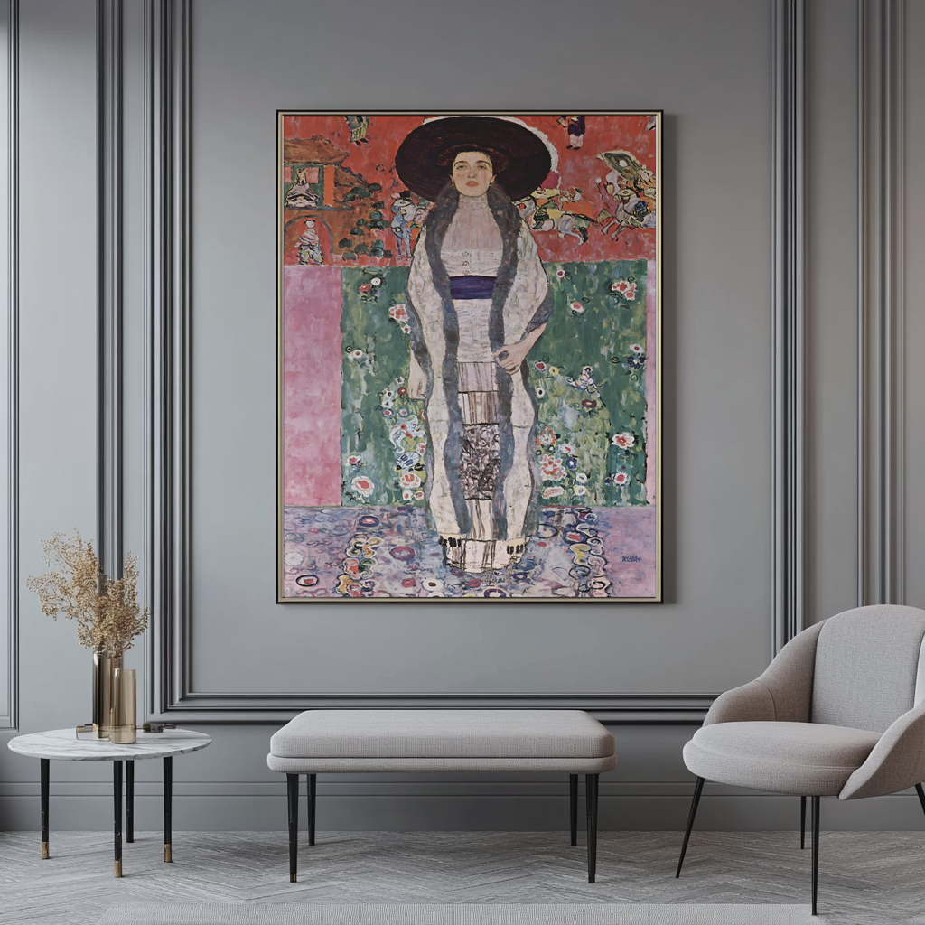 Retrato de adele - Gustav Klimt - Lienzo premium 430g (calidad de galeria)