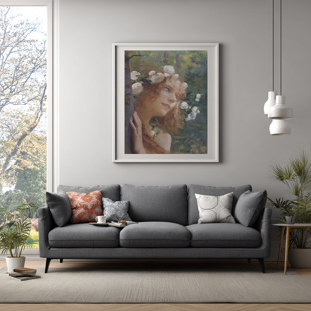 Ninfa - Gaston Bussiere - Lienzo premium 430g (calidad de galeria)