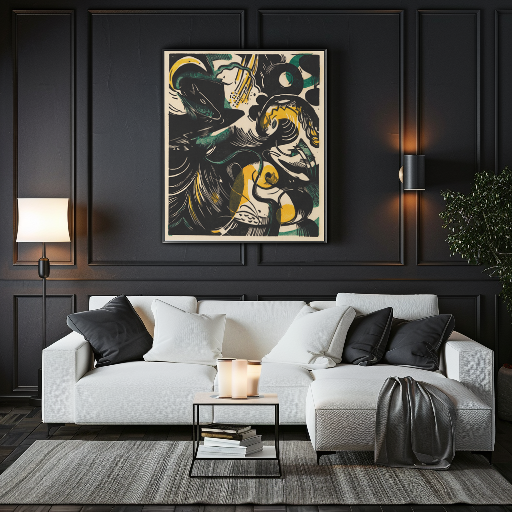Historia de la creacion II -Franz Marc - Lienzo premium 430g (calidad de galeria)