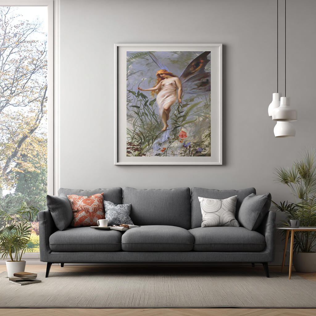 The Lily Fairy - Luis Ricardo Falero - Premium 430g canvas (gallery quality)