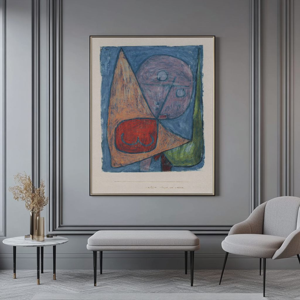 Angel todavia femenino -Paul Klee  - Lienzo premium 430g (calidad de galeria)