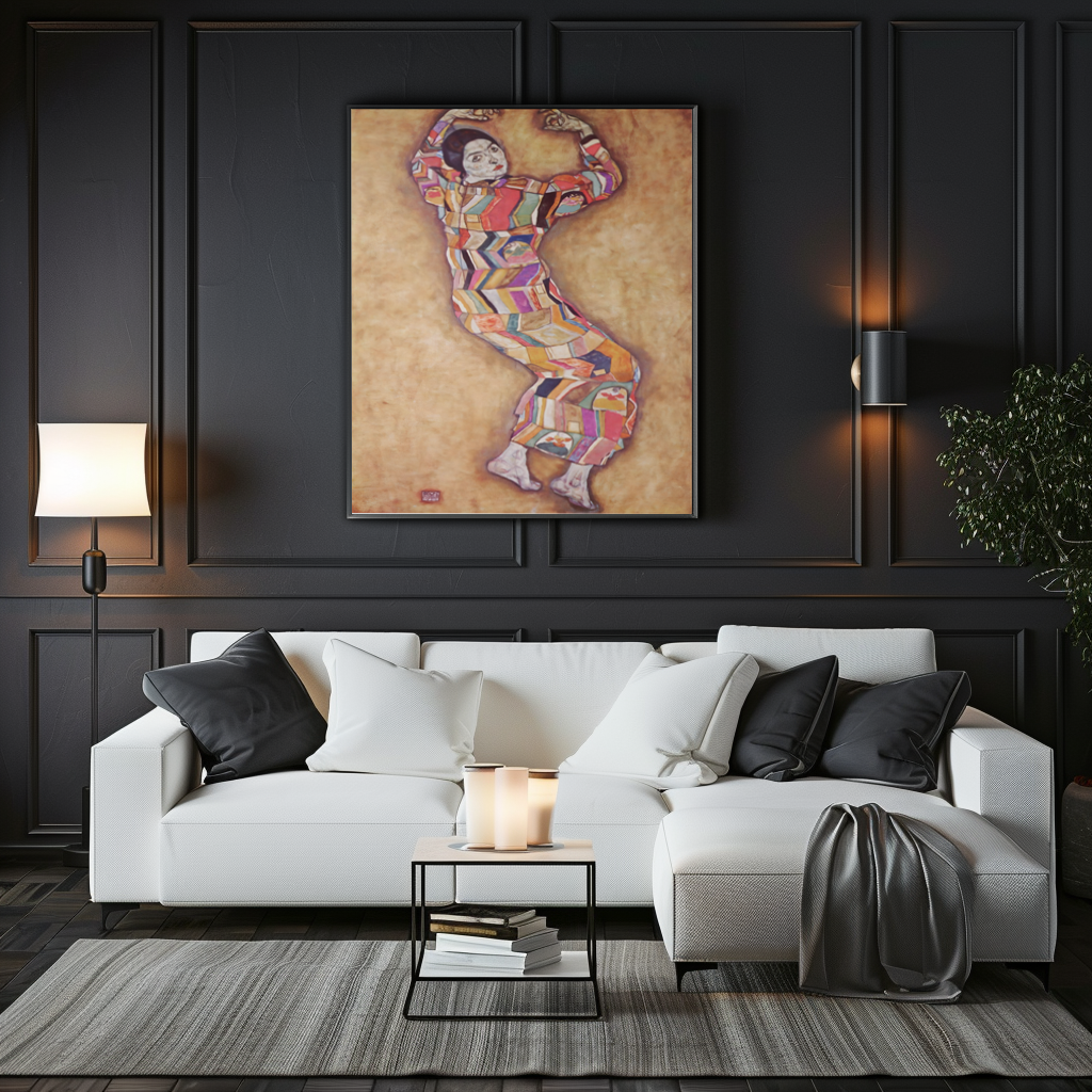 Retrato de Friederike Maria Beer -Egon Schiele  - Lienzo premium 430g (calidad de galeria)