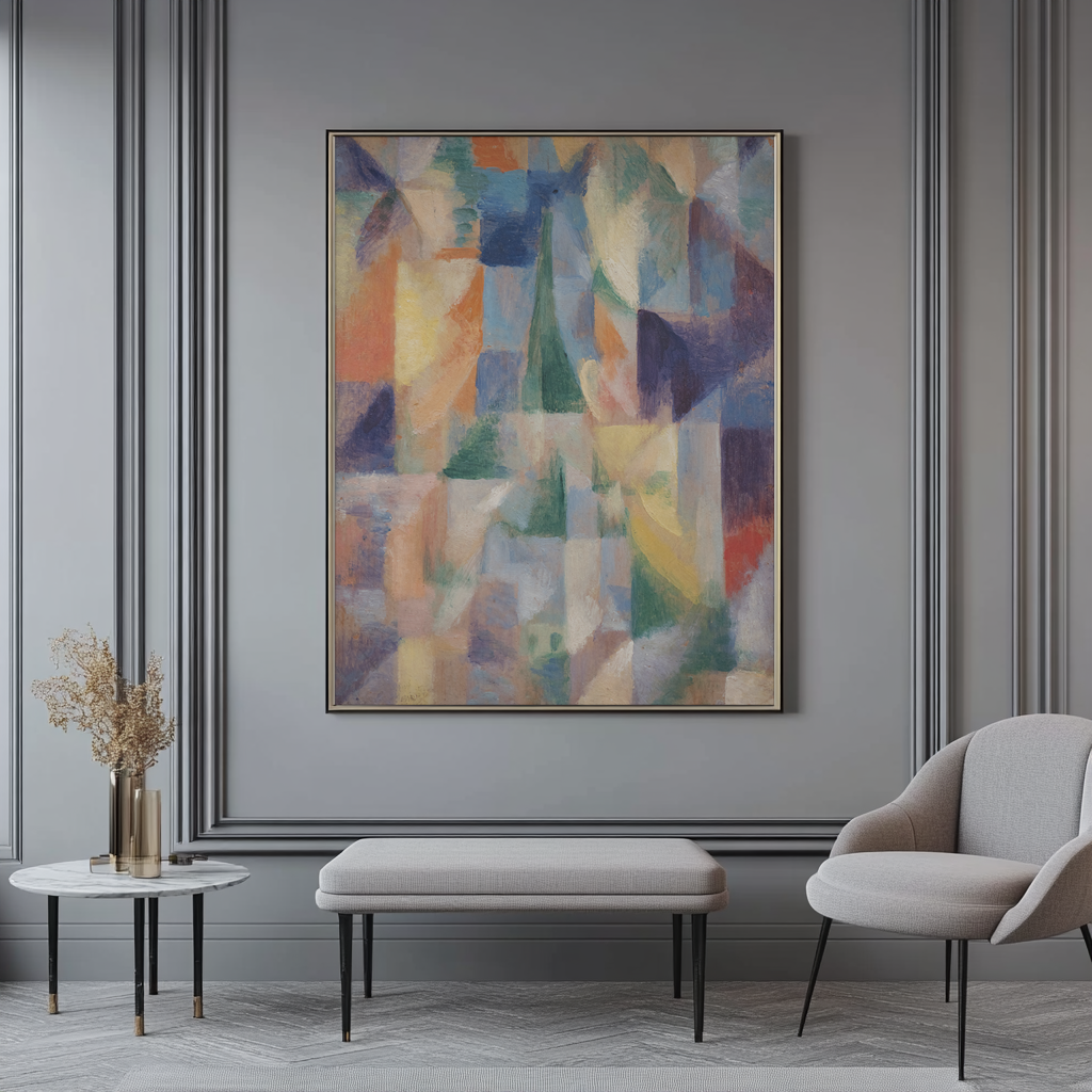 Ventana sobre la ciudad - Robert Delaunay - Lienzo premium 430g (calidad de galeria)