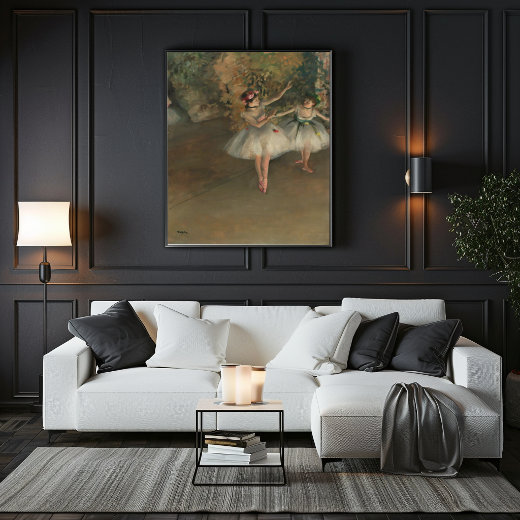 Two Dancers on the Stage - Edgar Degas - Premium 430g canvas (gallery quality)