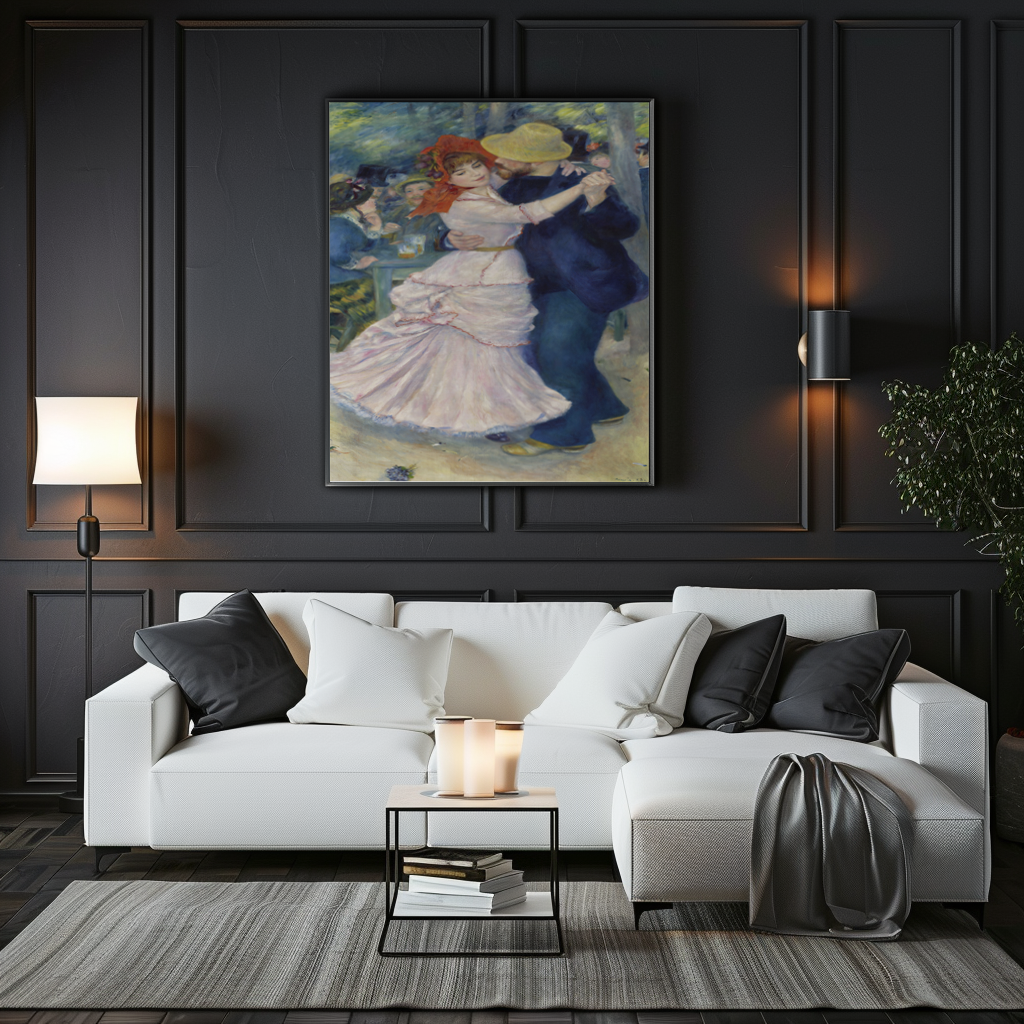Baile en Bougival -Pierre Auguste Renoir - Lienzo premium 430g (calidad de galeria)