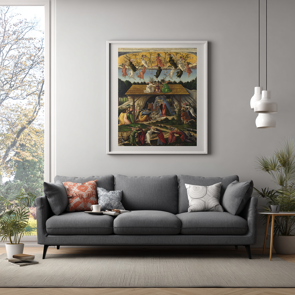 The Mystical Nativity - Sandro Botticelli - Premium 430g canvas (gallery quality)