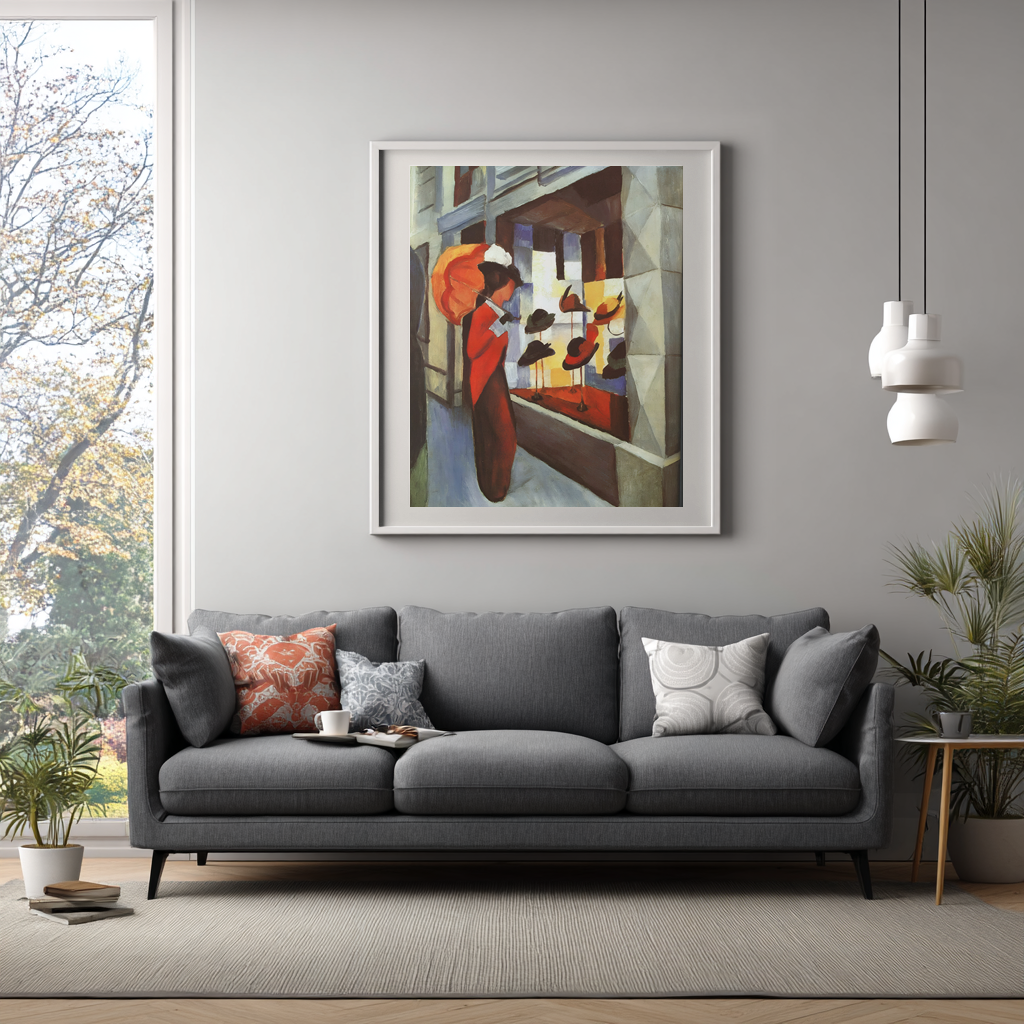 The Hat Shop -August Macke - Premium canvas 430g (gallery quality)