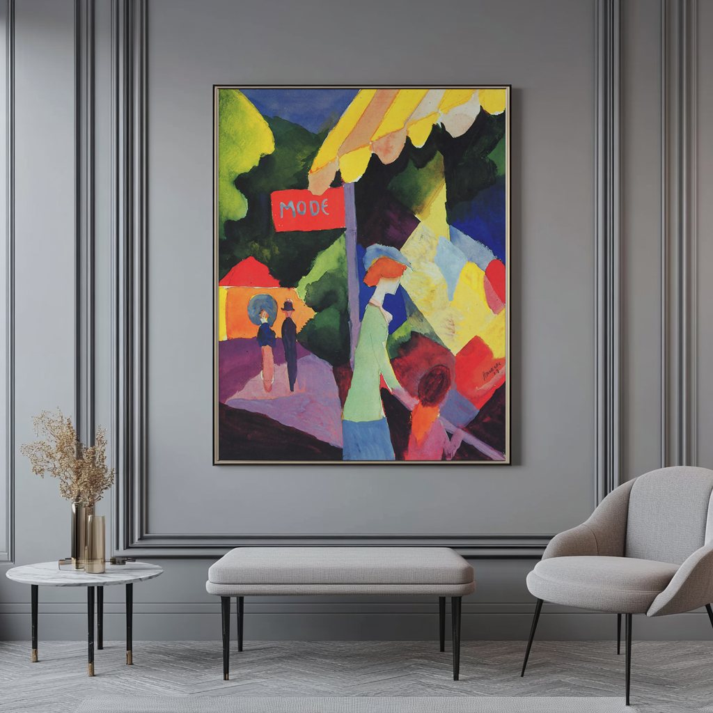 Tienda de moda -August Macke - Lienzo premium 430g (calidad de galeria)