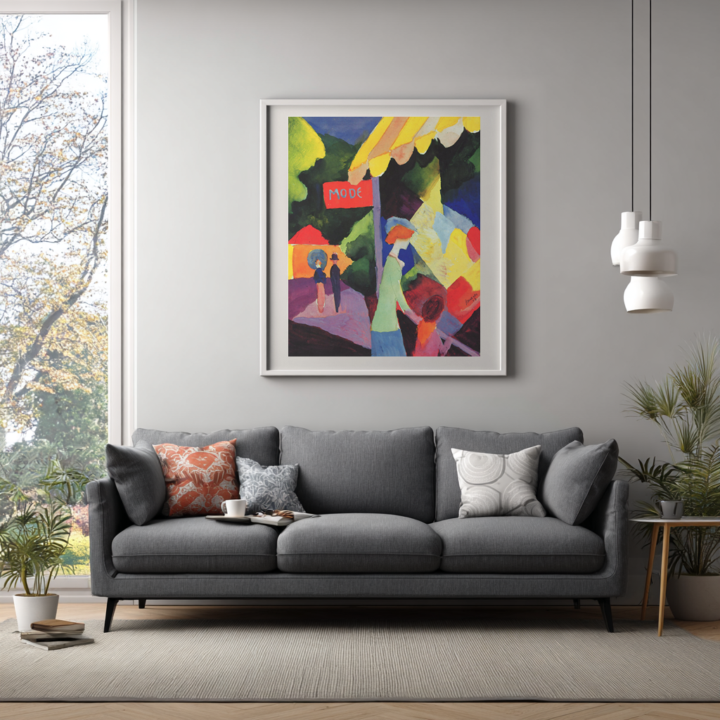 Fashion store - August Macke - Premium canvas 430g (gallery quality)