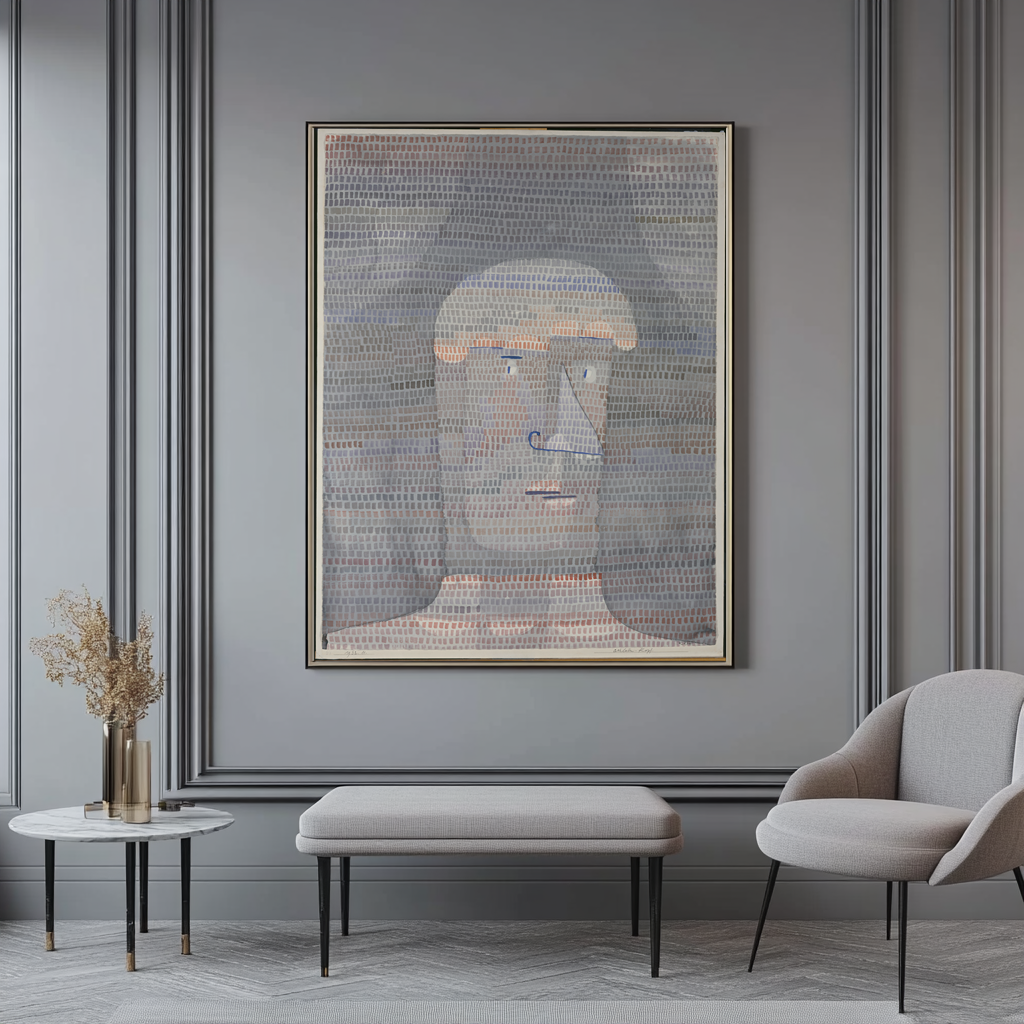 Cabeza de atleta -Paul klee - Lienzo premium 430g (calidad de galeria)
