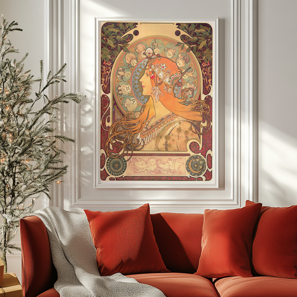 Zodiac - Alphonse Mucha - Premium Canvas 430g (gallery quality)