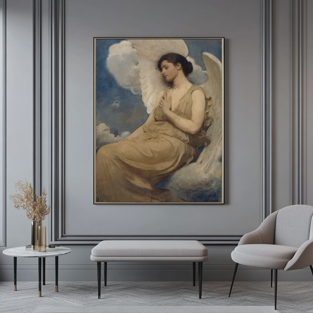 Figura alada - Abbott Handerson Thayer - Lienzo premium 430g (calidad de galeria)