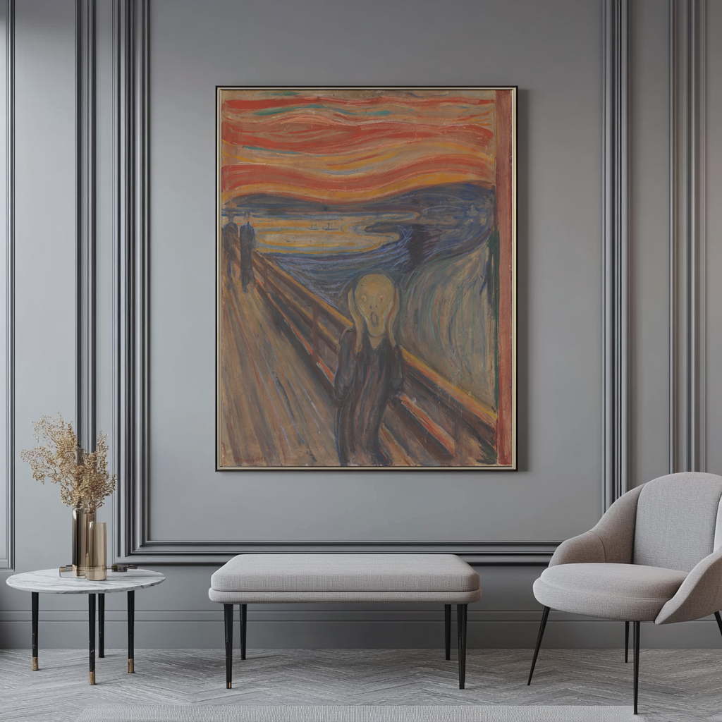 El grito- Edvard Munch - Lienzo premium 430g (calidad de galeria)