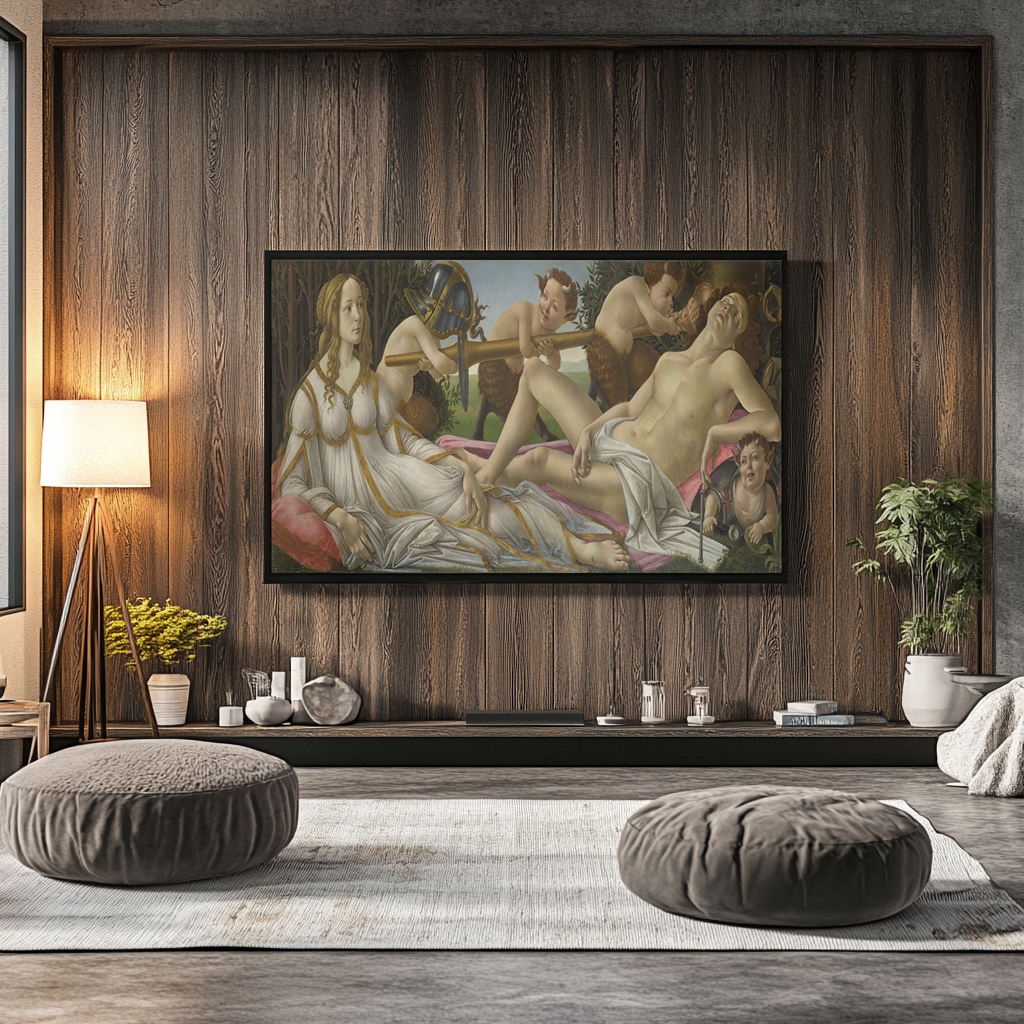 Venus y Marte - Sandro Botticelli - Lienzo premium 430g (calidad de galeria)