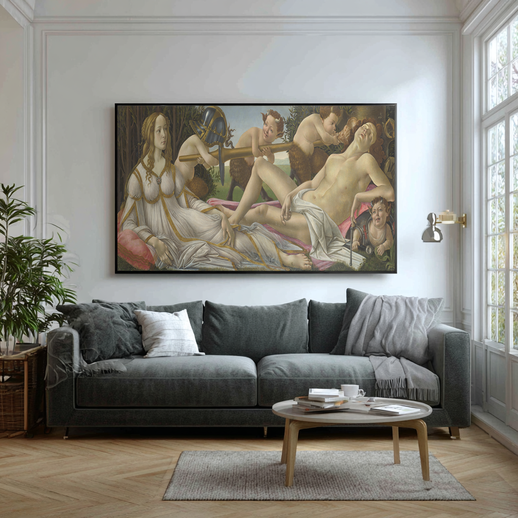 Vénus et Mars - Sandro Botticelli - Toile premium 430g (qualité galerie)