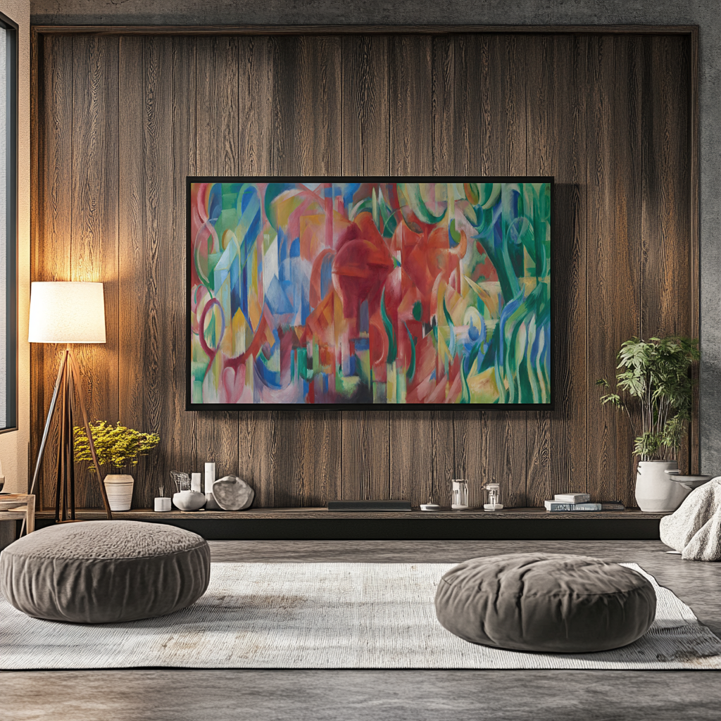 Formas jugando - Franz Marc - Lienzo premium 430g (calidad de galeria)