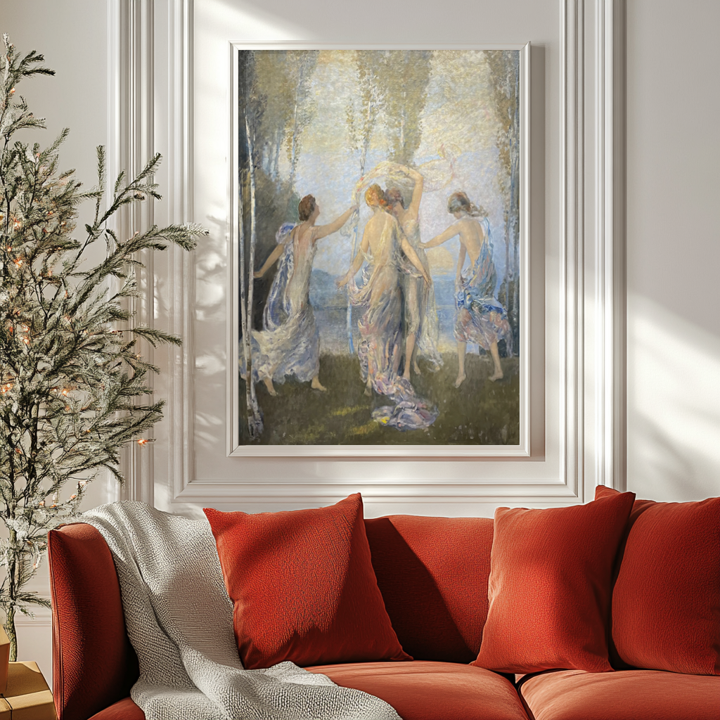 Nymphes dansantes - Frederick William Hutchison - Toile premium 430g (qualité galerie)