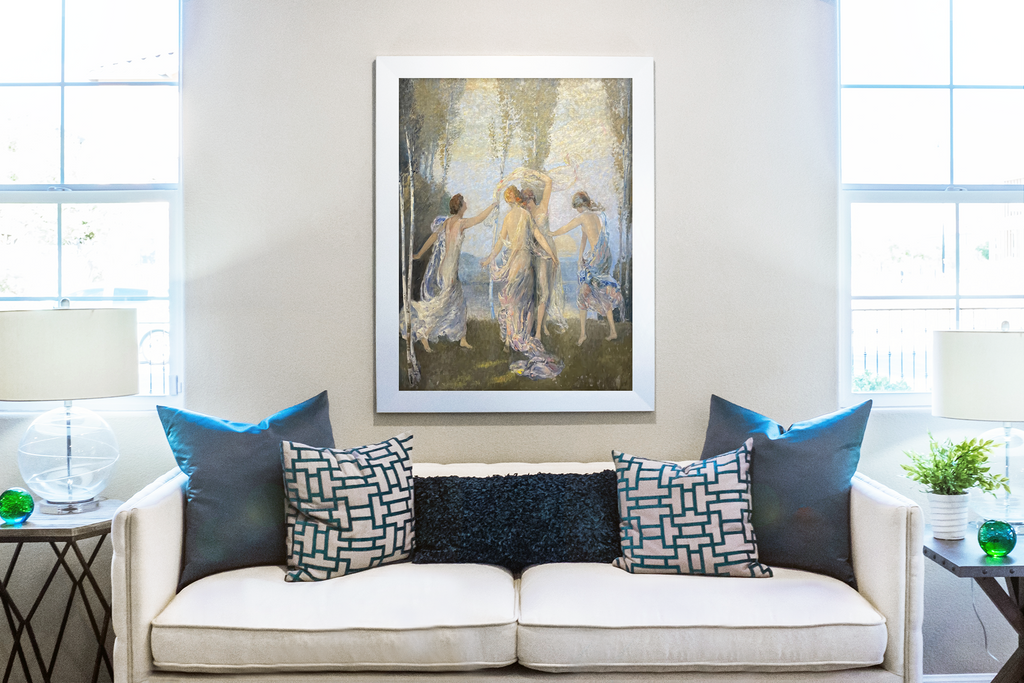 Ninfas danzando - Frederick William Hutchison - Lienzo premium 430g (calidad de galeria)