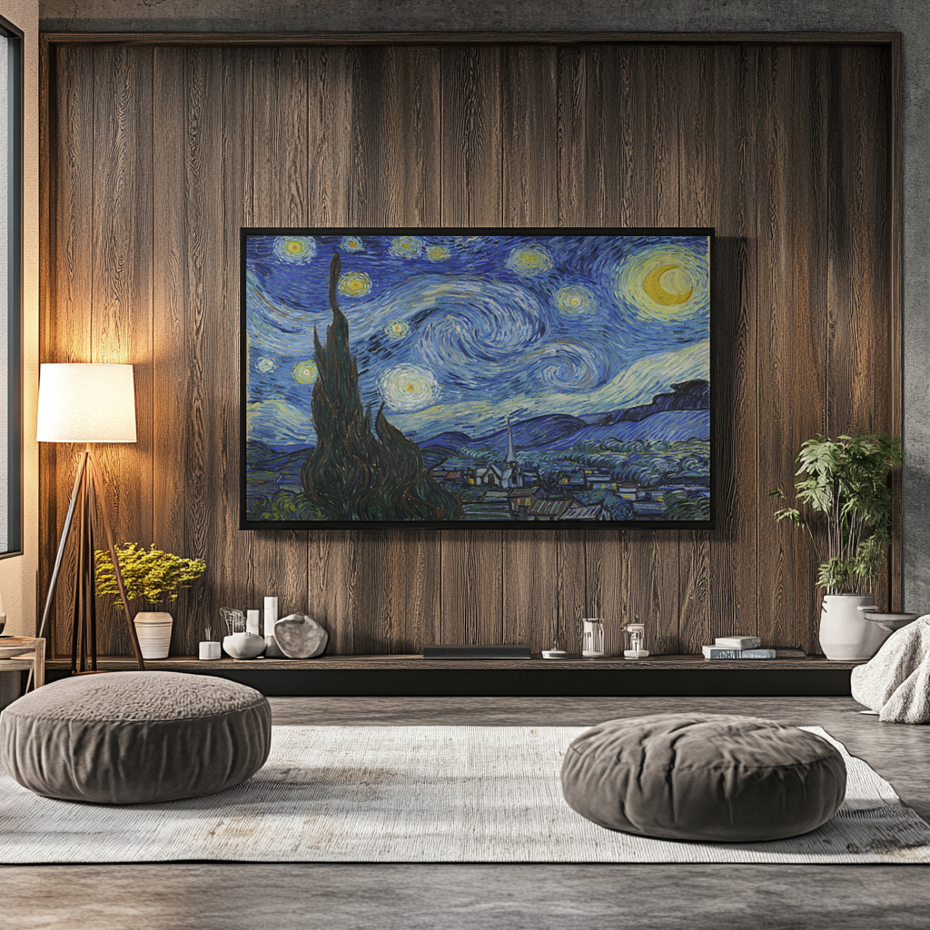 La noche estrellada - Vincent Van Gogh - Lienzo premium 430g (calidad de galeria)
