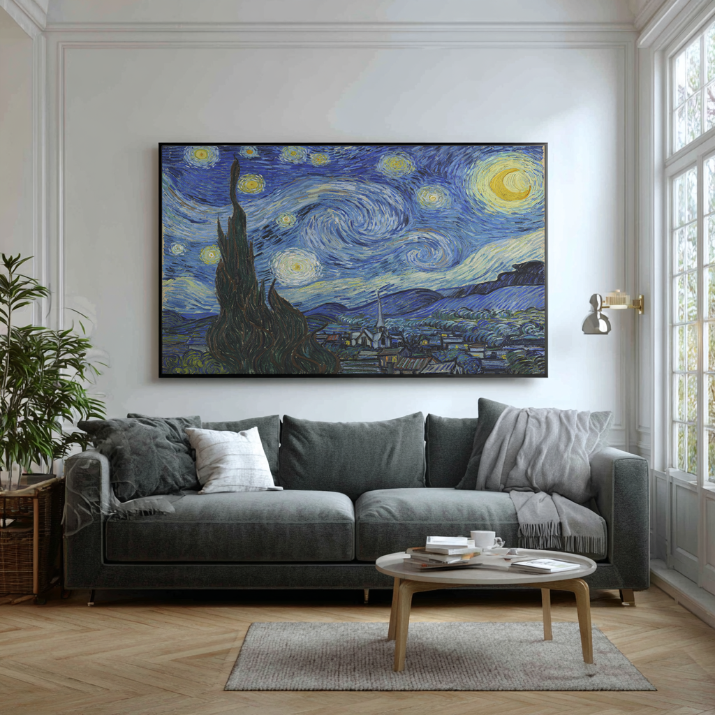 La noche estrellada - Vincent Van Gogh - Lienzo premium 430g (calidad de galeria)