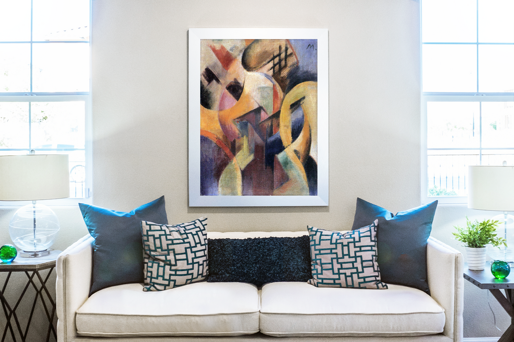 Pequeña composicion I -Franz Marc - Lienzo premium 430g (calidad de galeria)