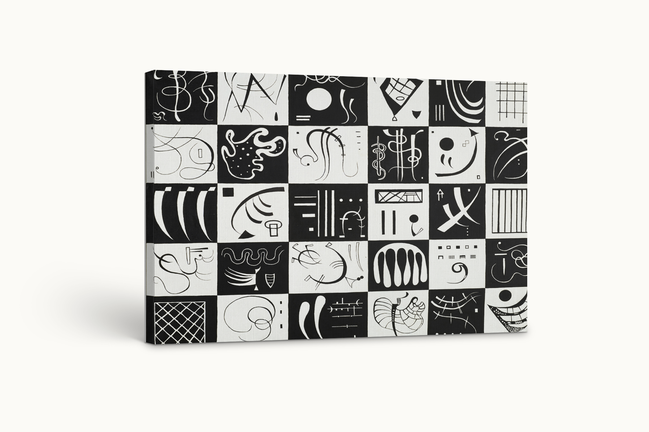 Treinta - Wassily Kandinsky - Lienzo premium 430g (calidad de galeria)