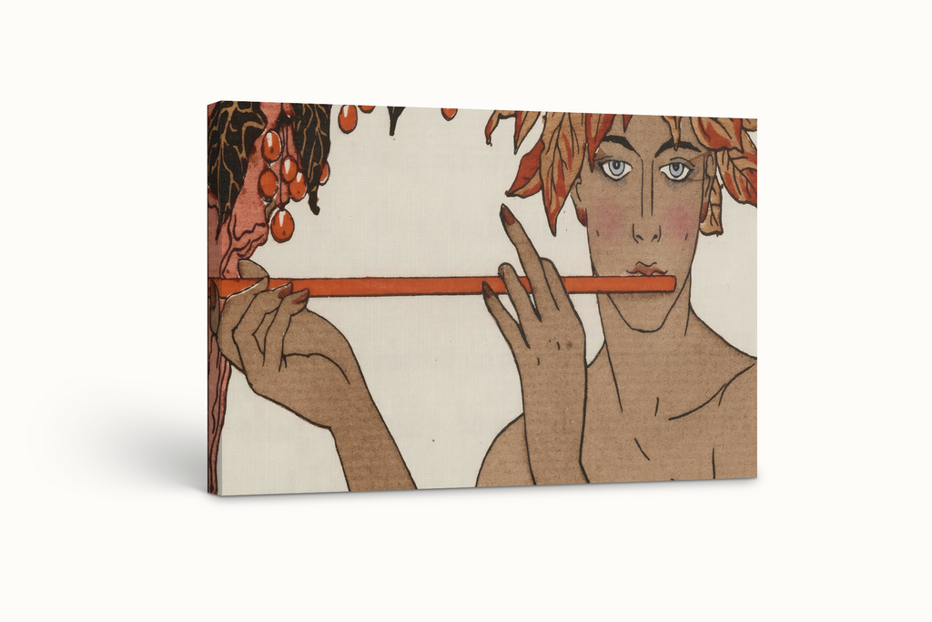 La flûte en roseau - George Barbier - Toile premium 430g (qualité galerie)