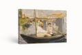 Monet en su barco estudio - Edouard Manet - Lienzo premium 430g (calidad de galeria)