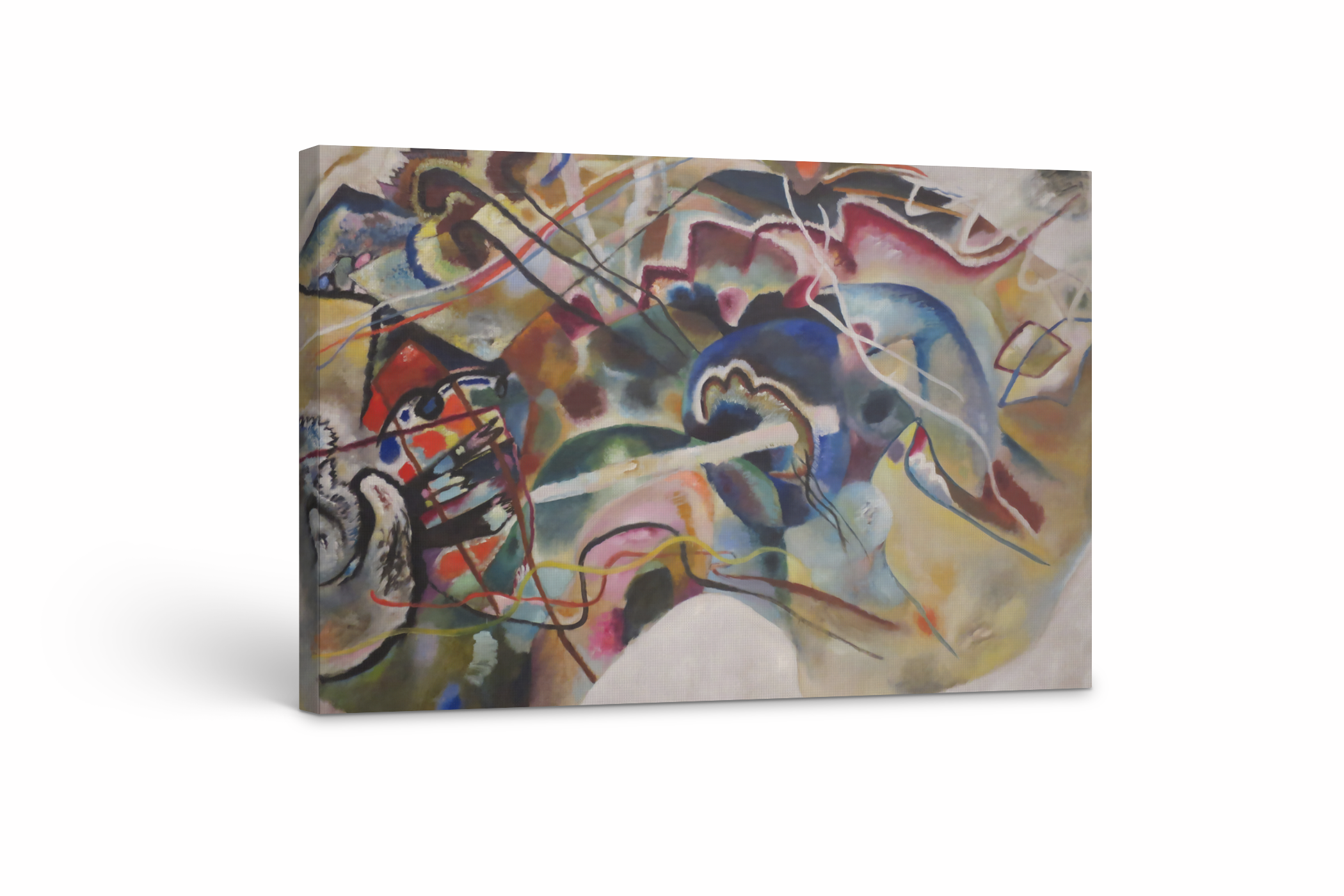 Pintura con borde blanco - Wassily Kandinsky - Lienzo premium 430g (calidad de galeria)