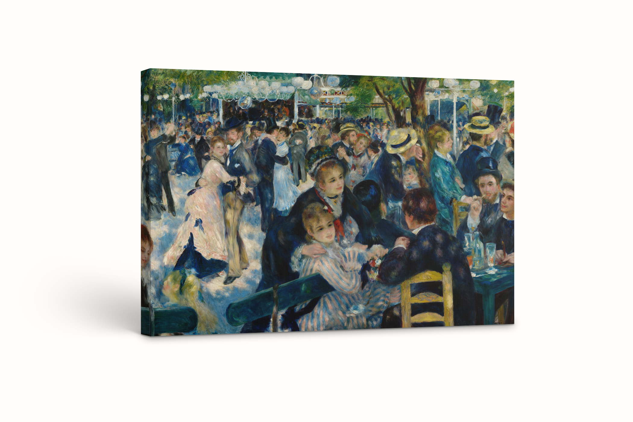 Baile en el Moulin de la Galette - Pierre-Auguste Renoir - Lienzo premium 430g (calidad de galeria)