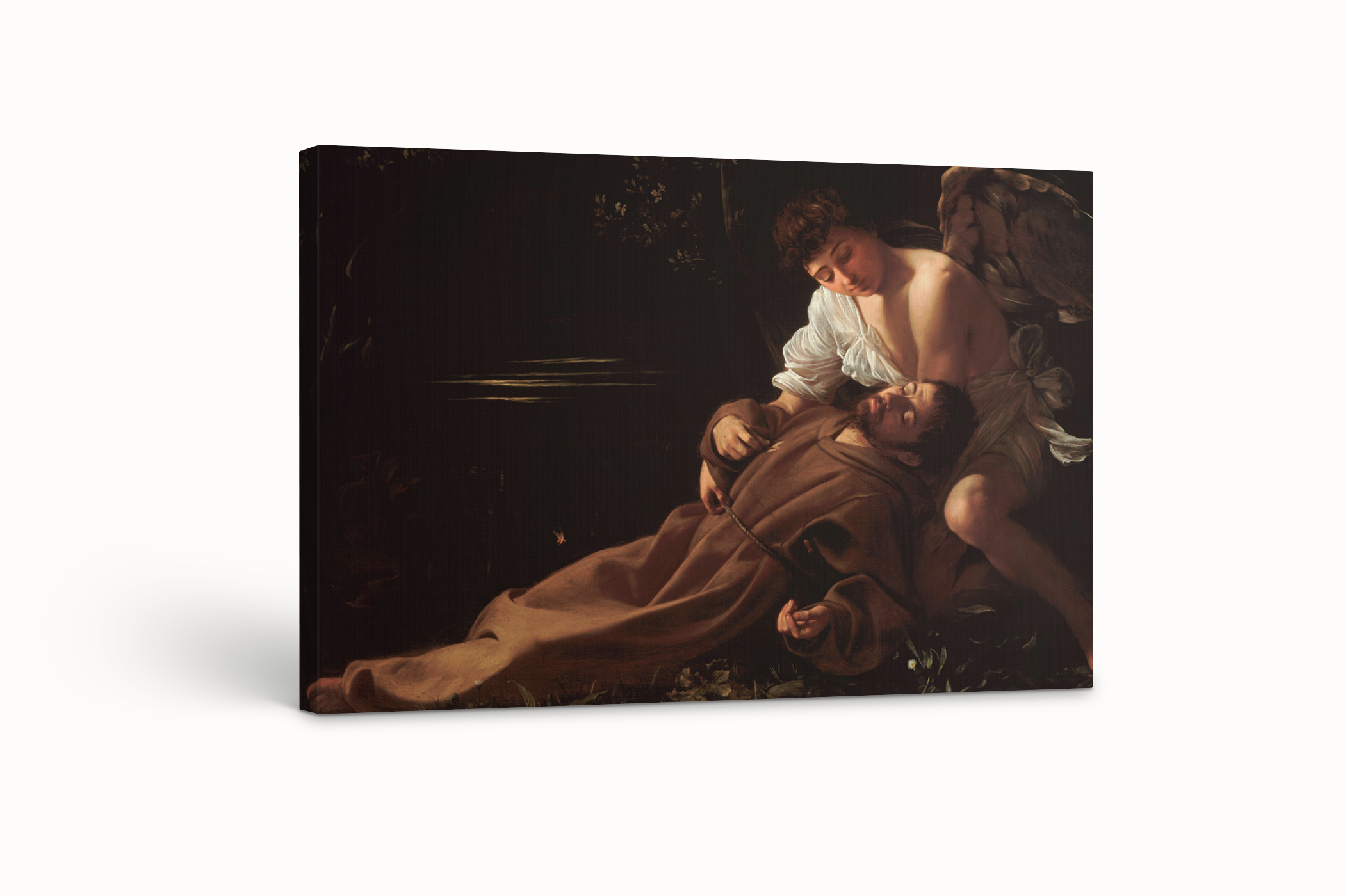 San Francisco de Asis en extasis - Caravaggio - Lienzo premium 430g (calidad de galeria)