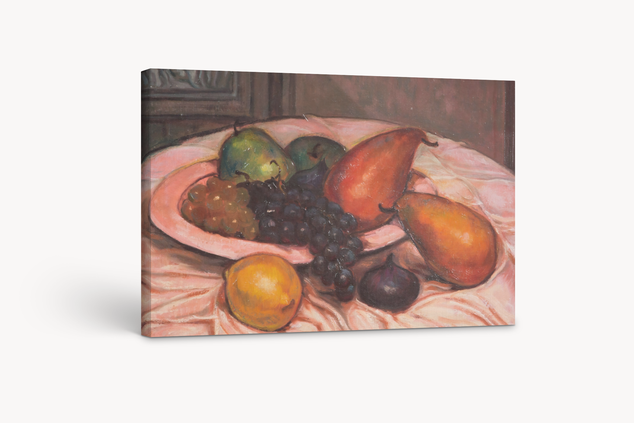 Naturaleza muerta con frutas - Emile Bernard - Lienzo premium 430g (calidad de galeria)