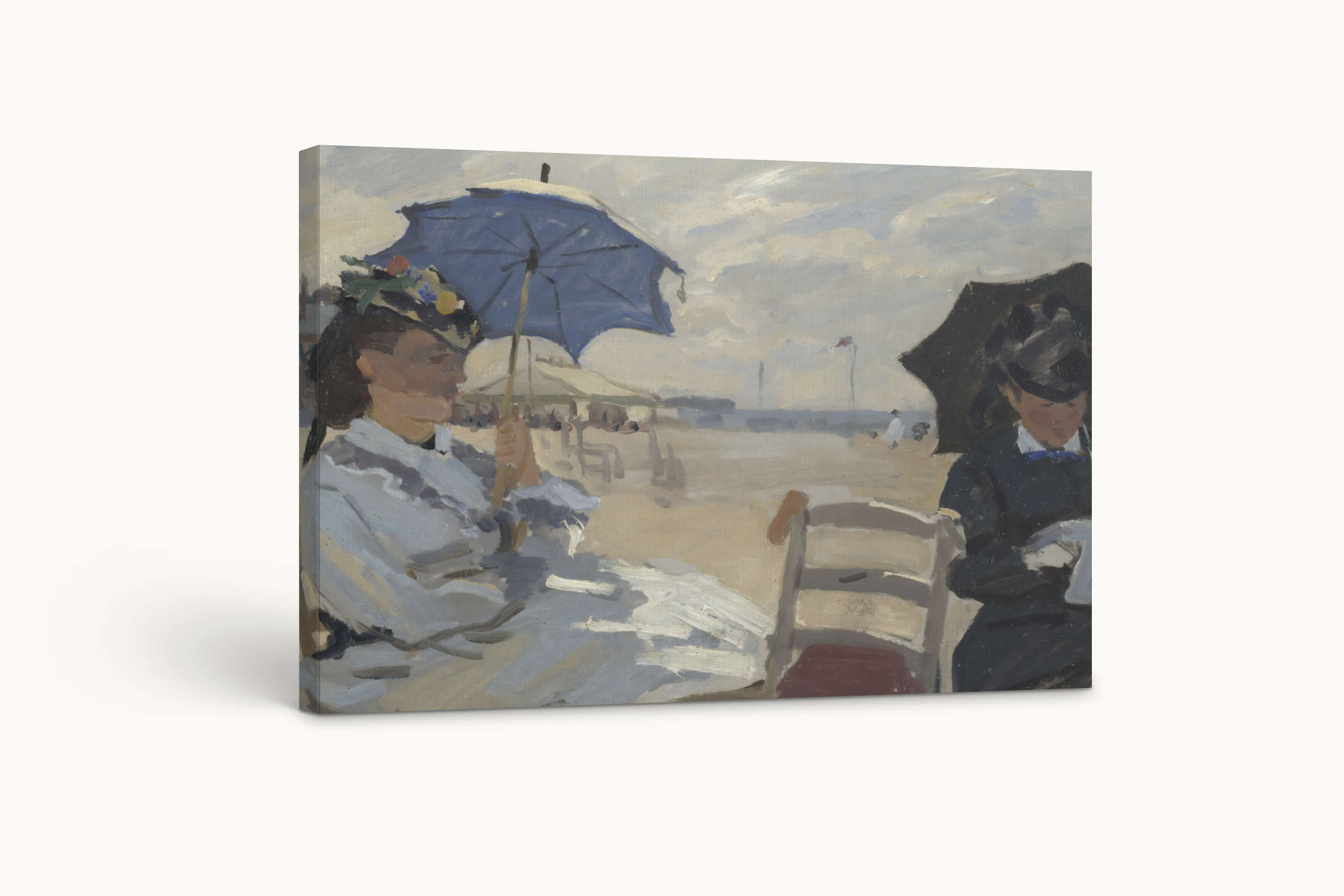 La playa de Trouville - Claude Monet - Lienzo premium 430g (calidad de galeria)