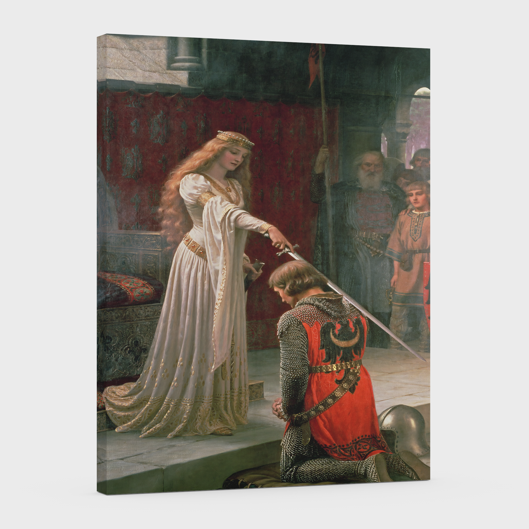 El espaldarazo -Edmund Blair Leighton  - Lienzo premium 430g (calidad de galeria)