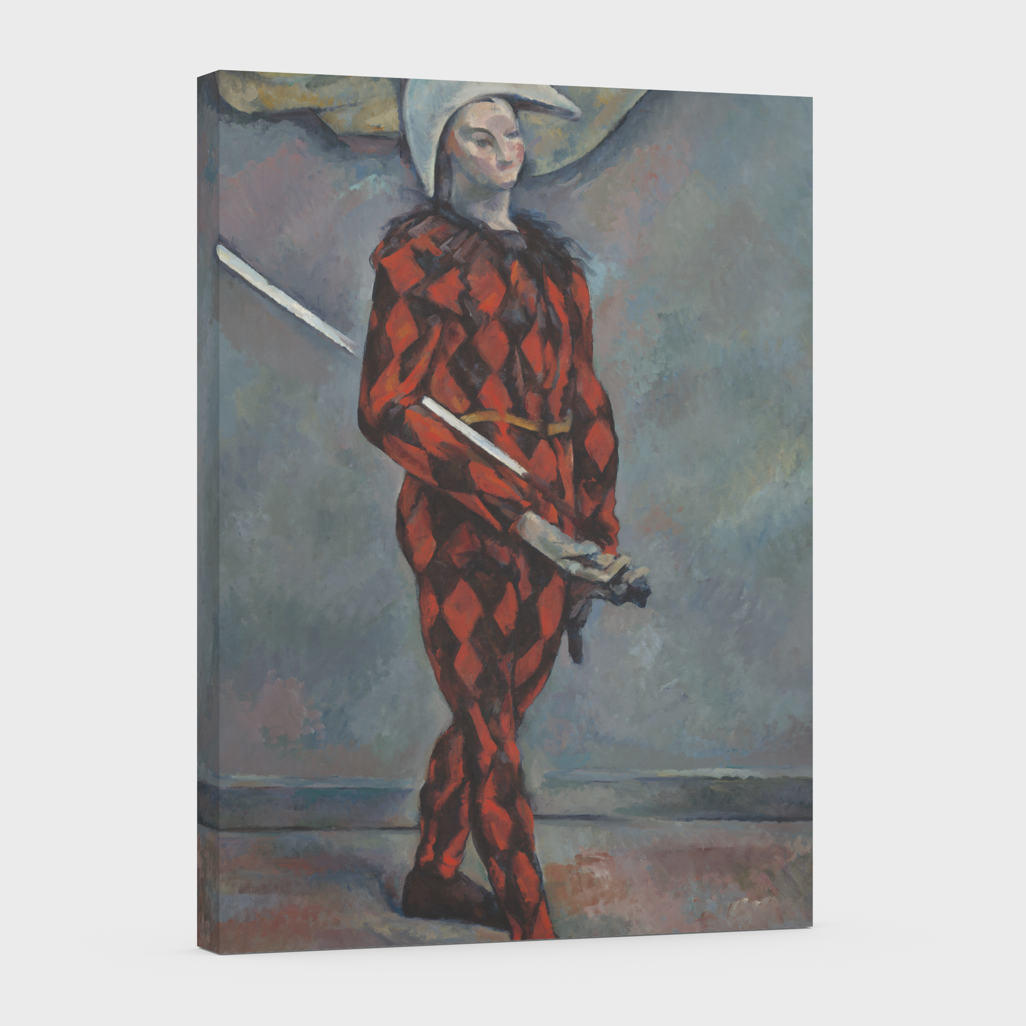 Arlequin -Paul cezanne - Lienzo premium 430g (calidad de galeria)