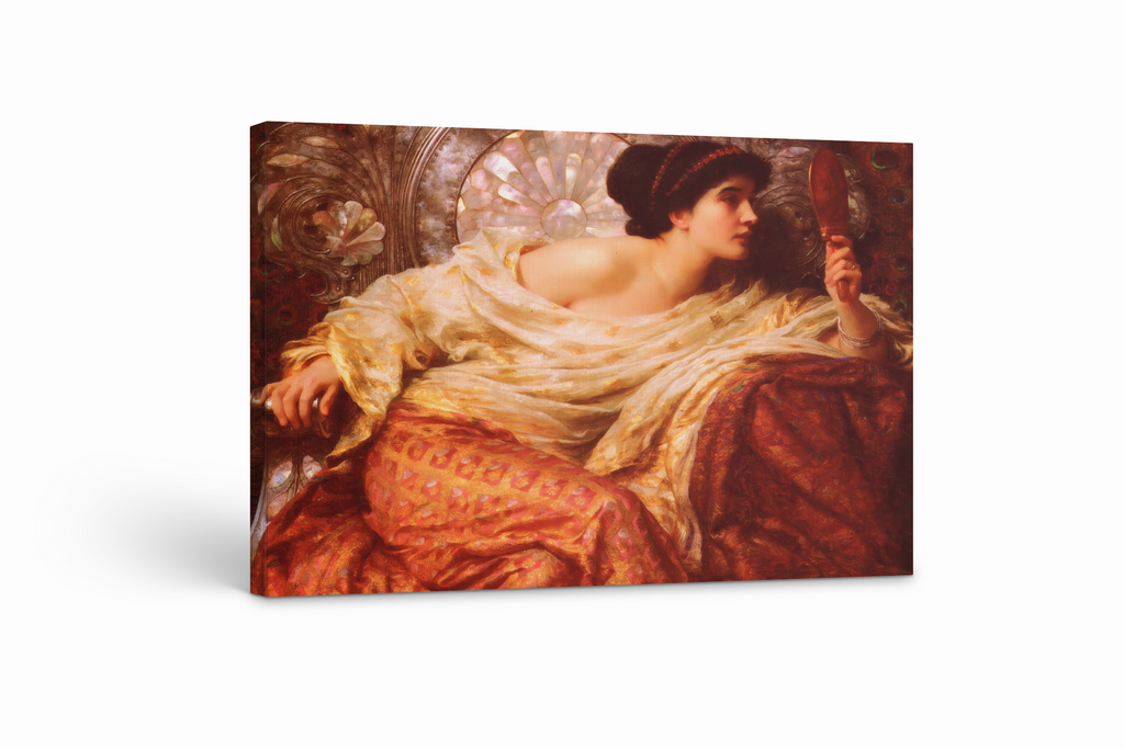 Le miroir - Sir Frank Dicksee - Toile premium 430g (qualité galerie)