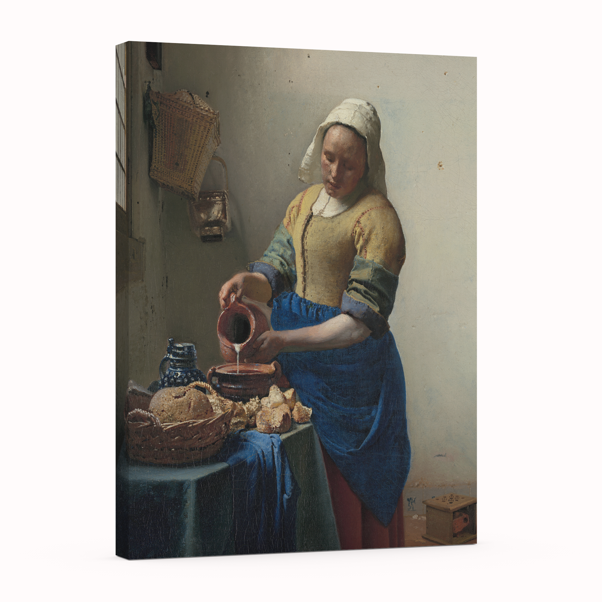 La lechera - Johannes Vermeer - Lienzo premium 430g (calidad de galeria)