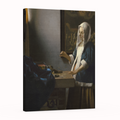 Mujer con una balanza - Johannes Vermeer - Lienzo premium 430g (calidad de galeria)