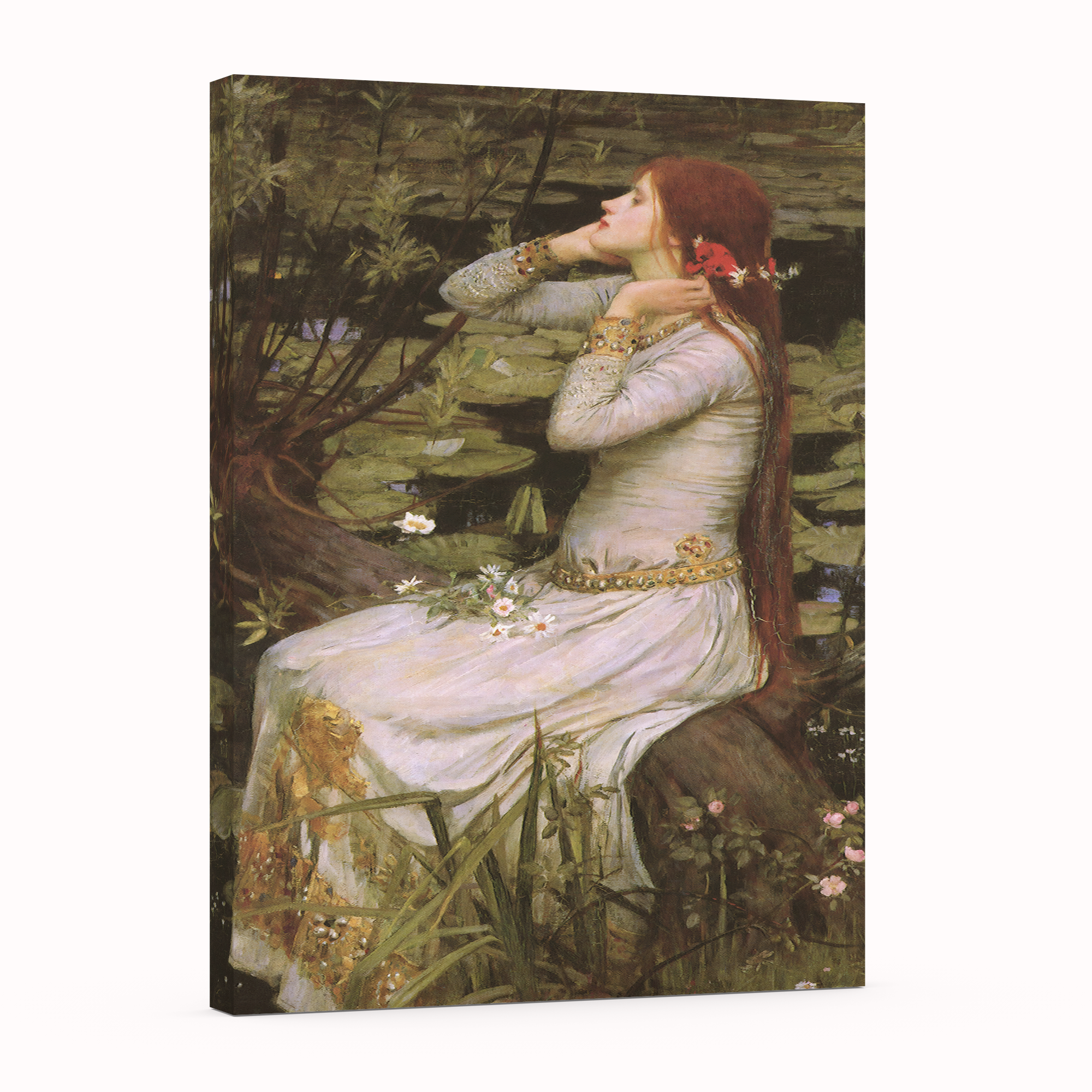 Ofelia - John William Waterhouse - Lienzo premium 430g (calidad de galeria)