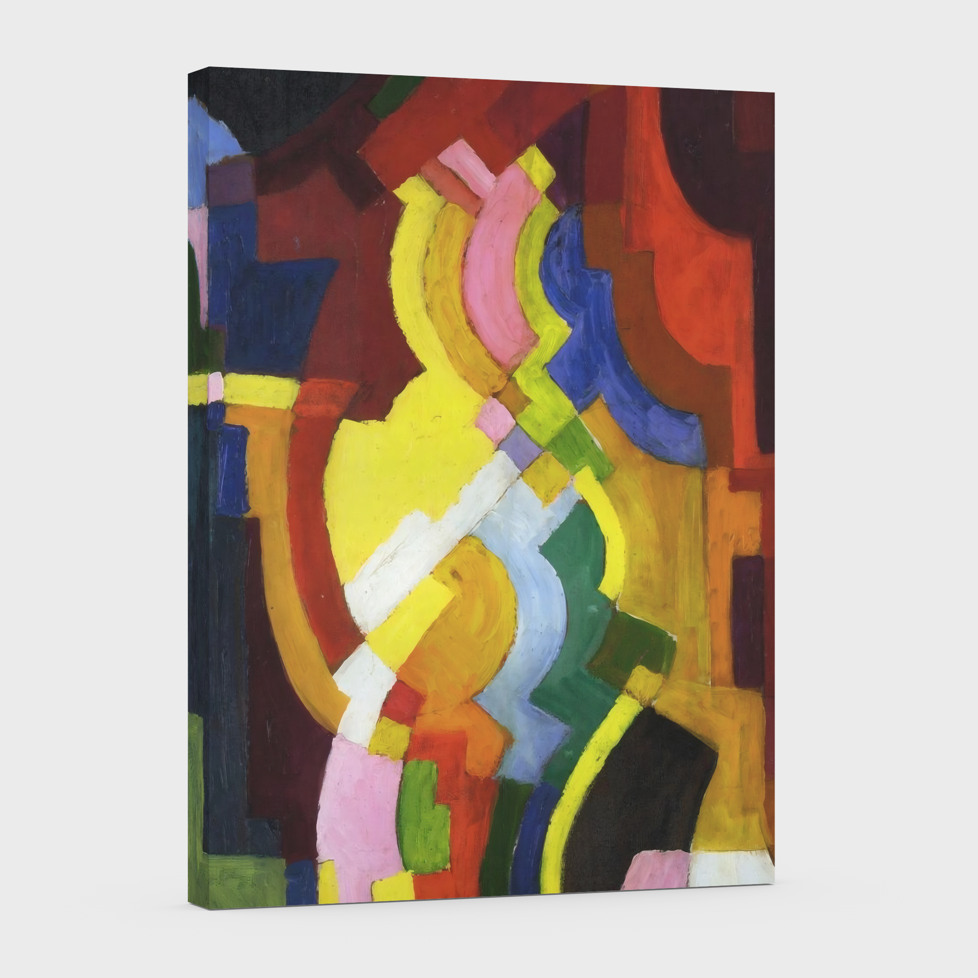 Formas de colores II -August Macke - Lienzo premium 430g (calidad de galeria)