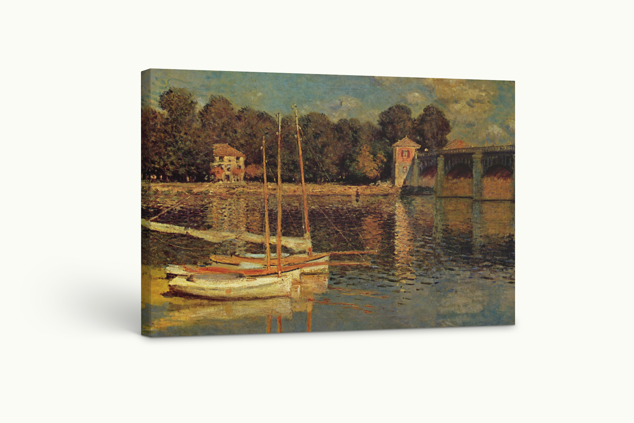 El puente de Argenteuil - Claude Monet - Lienzo premium 430g (calidad de galeria)
