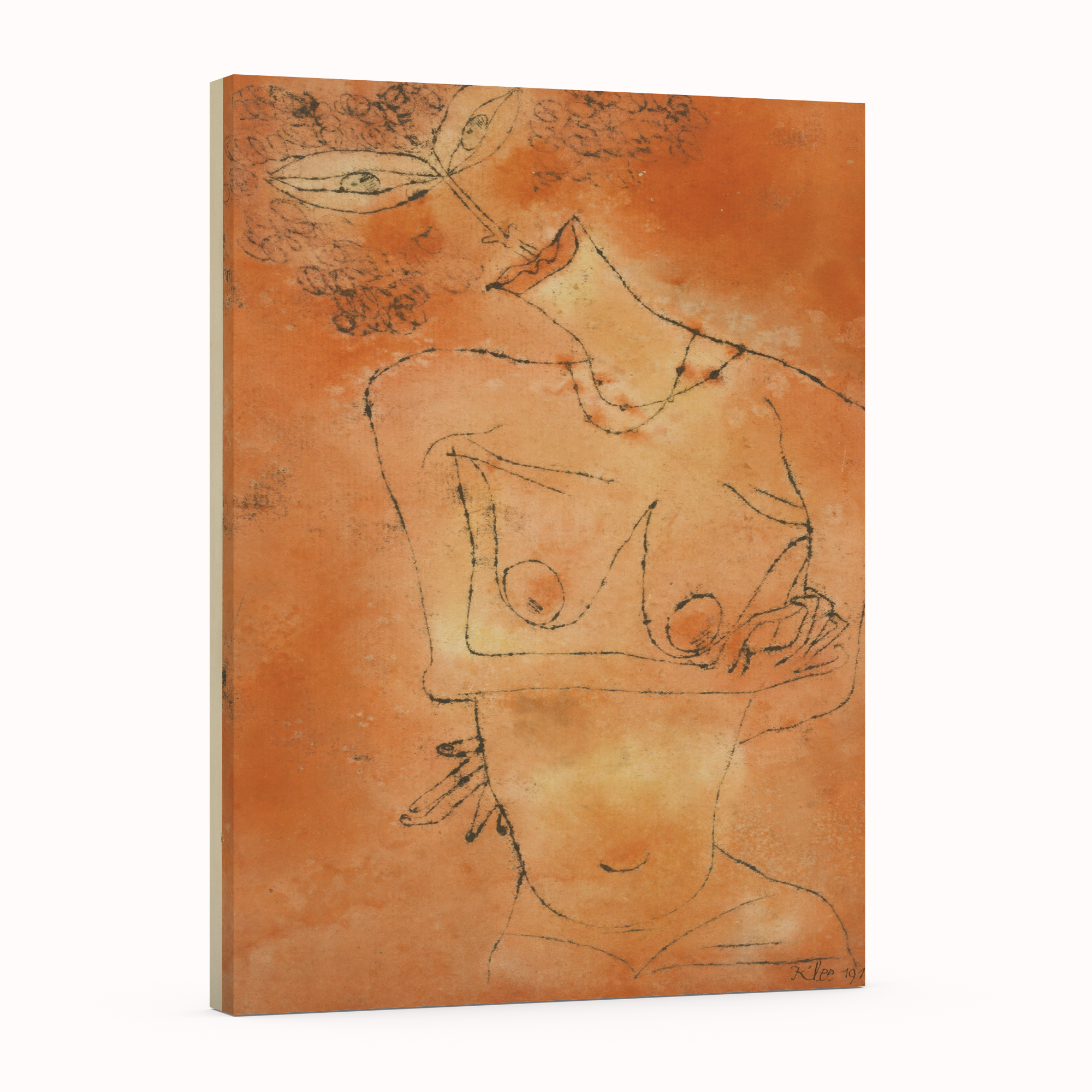Dama inclinando la cabeza - Paul Klee - Lienzo premium 430g (calidad de galeria)