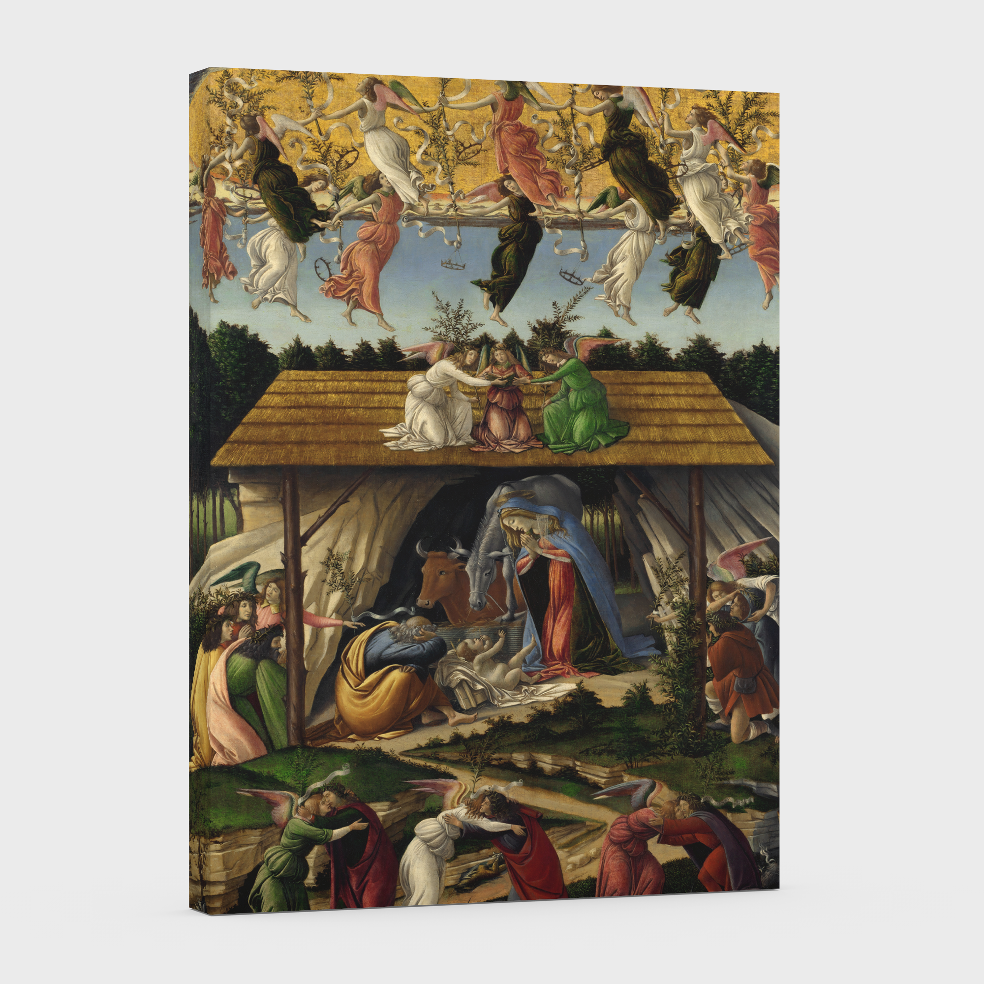 La natividad mistica -Sandro Botticelli - Lienzo premium 430g (calidad de galeria)