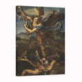San Miguel derrotando al demonio - Rafael Sanzio - Lienzo premium 430g (calidad de galeria)