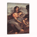 La virgen, el nño, jesus y santa ana - Leonardo Da Vinci - Lienzo premium 430g (calidad de galeria)