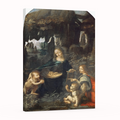 La virgen de las rocas - Leonardo Da Vinci - Lienzo premium 430g (calidad de galeria)