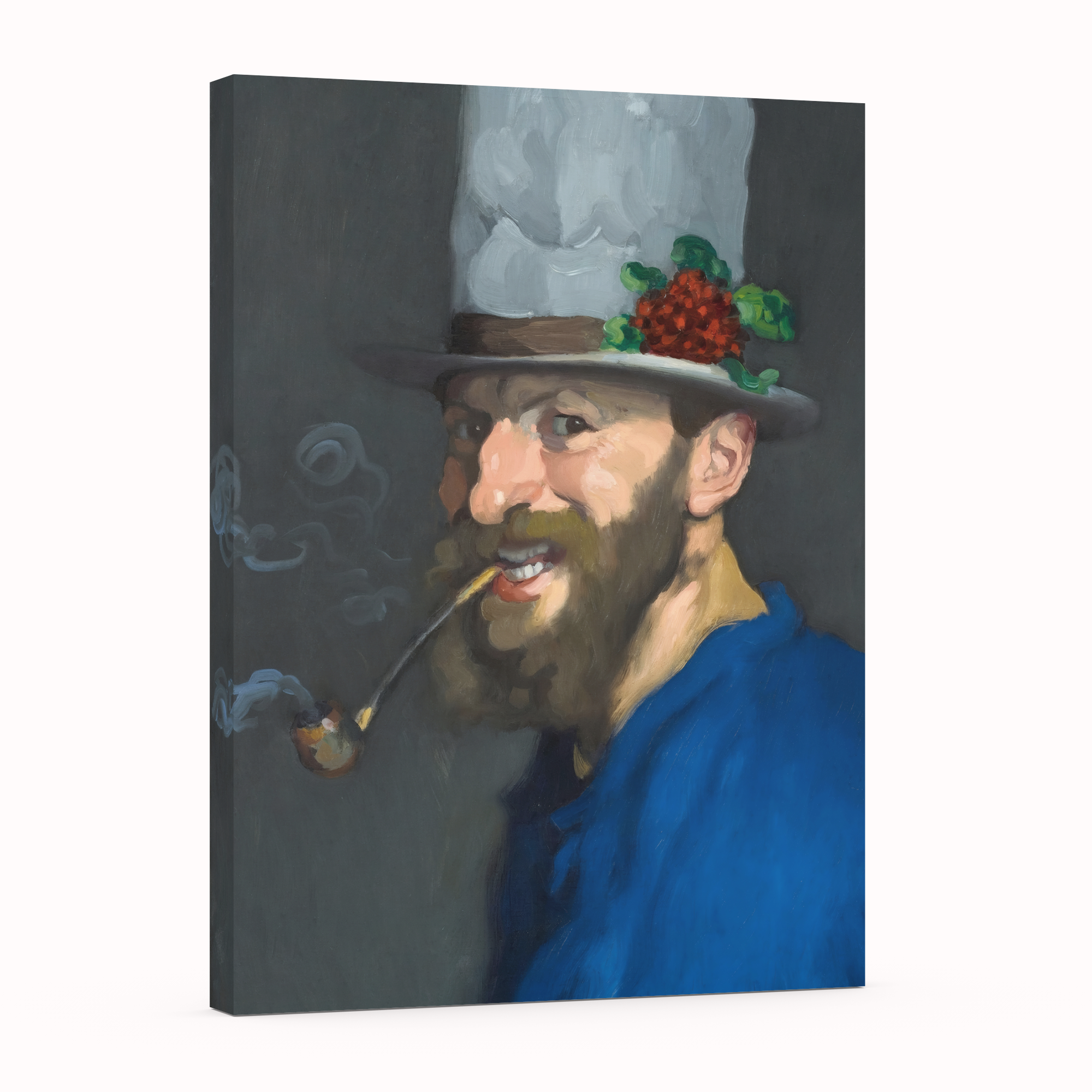 Autorretrato con pipa - Louis Anquetin - Lienzo premium 430g (calidad de galeria)
