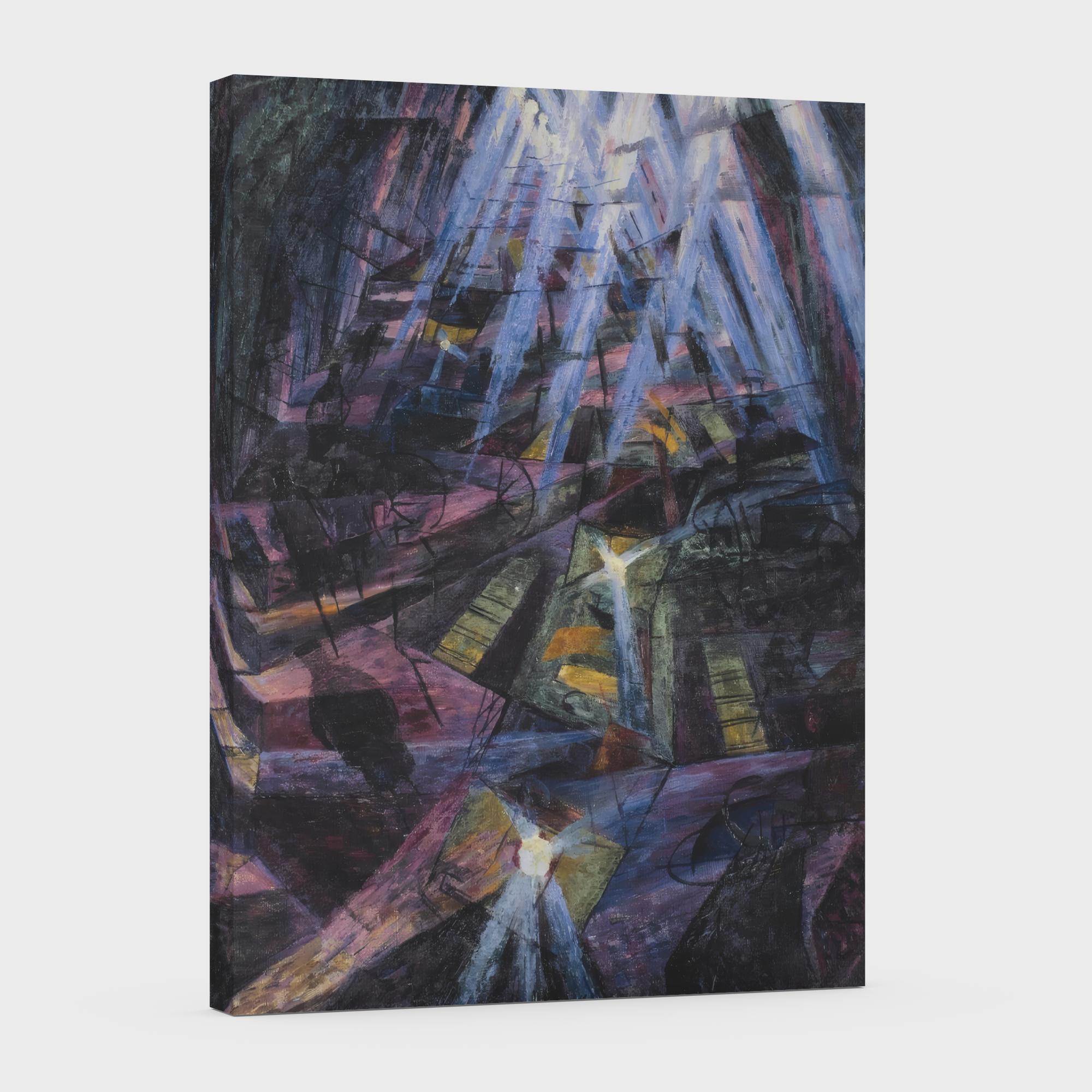 Fuerzas de una calle -Umberto Boccioni - Lienzo premium 430g (calidad de galeria)