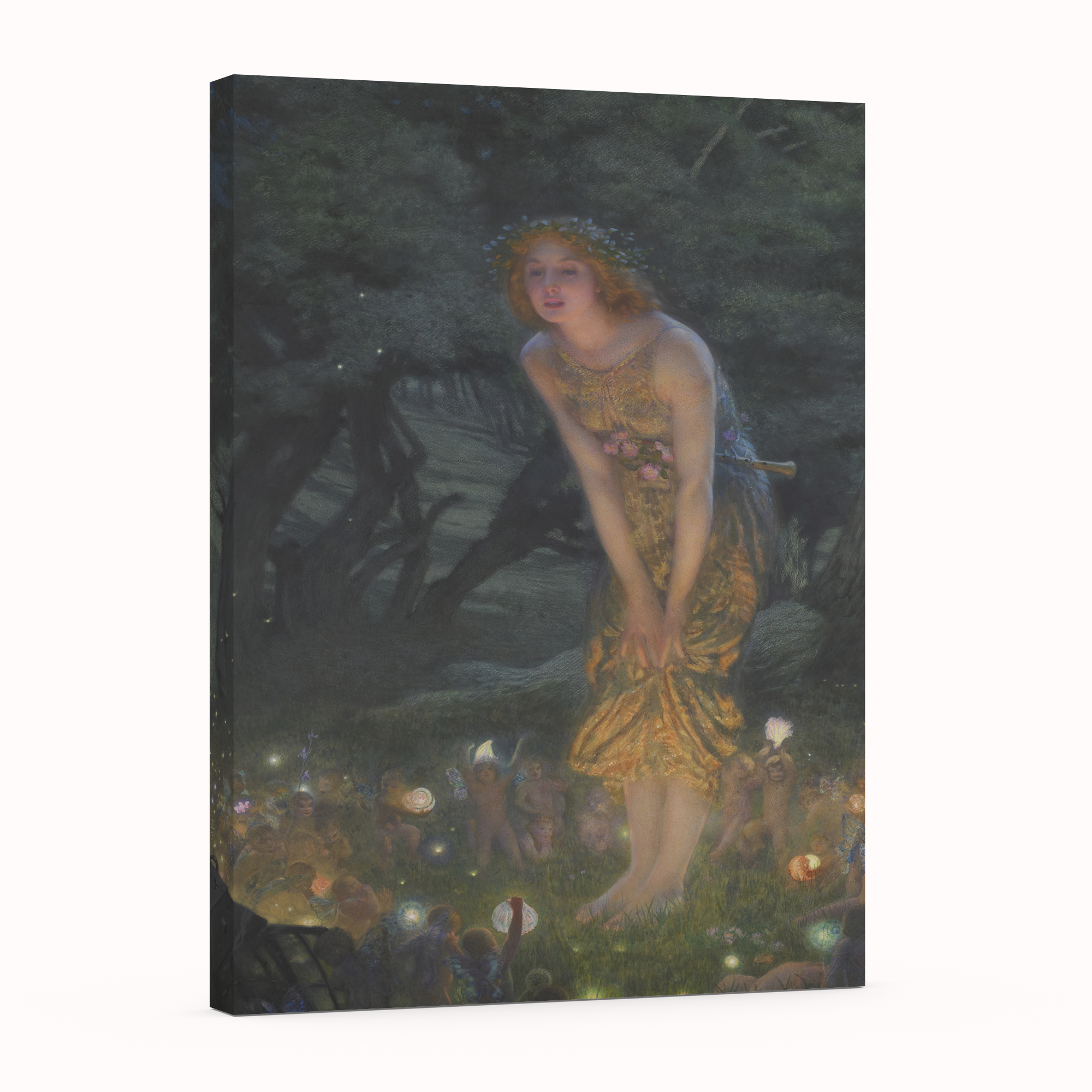 La vispera de pleno verano - Edward Robert Hughes - Lienzo premium 430g (calidad de galeria)